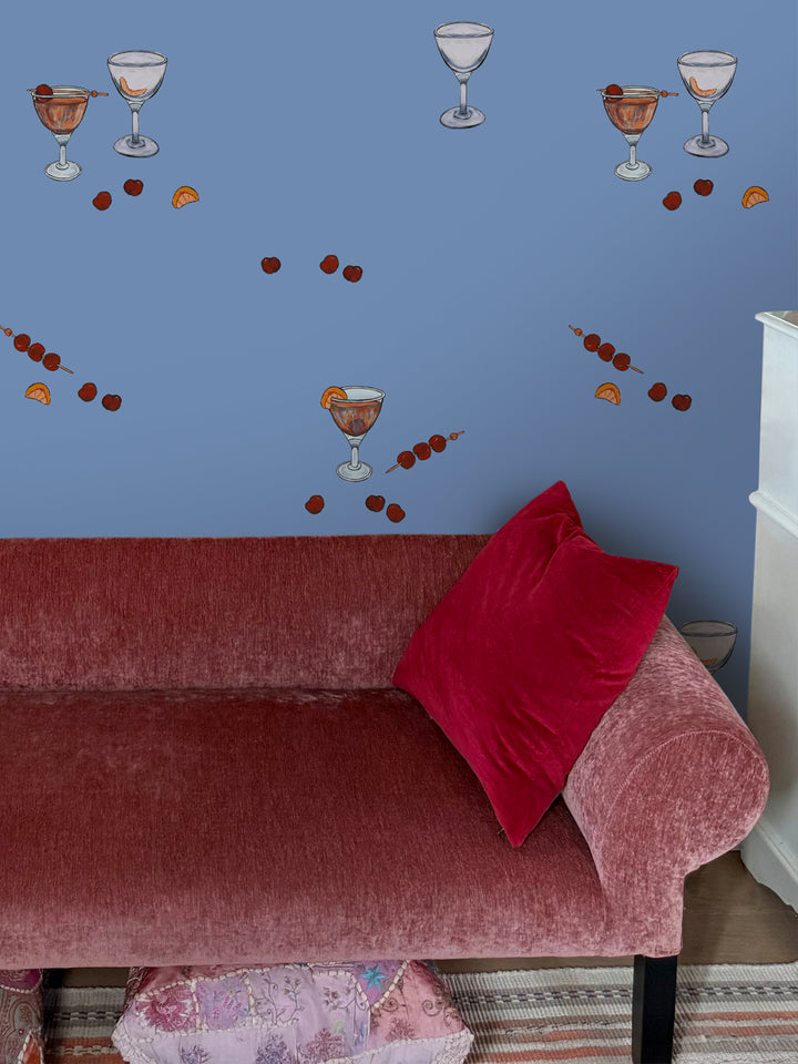 'Manhattan' Wallpaper by Carly Beck City Blue - Blue