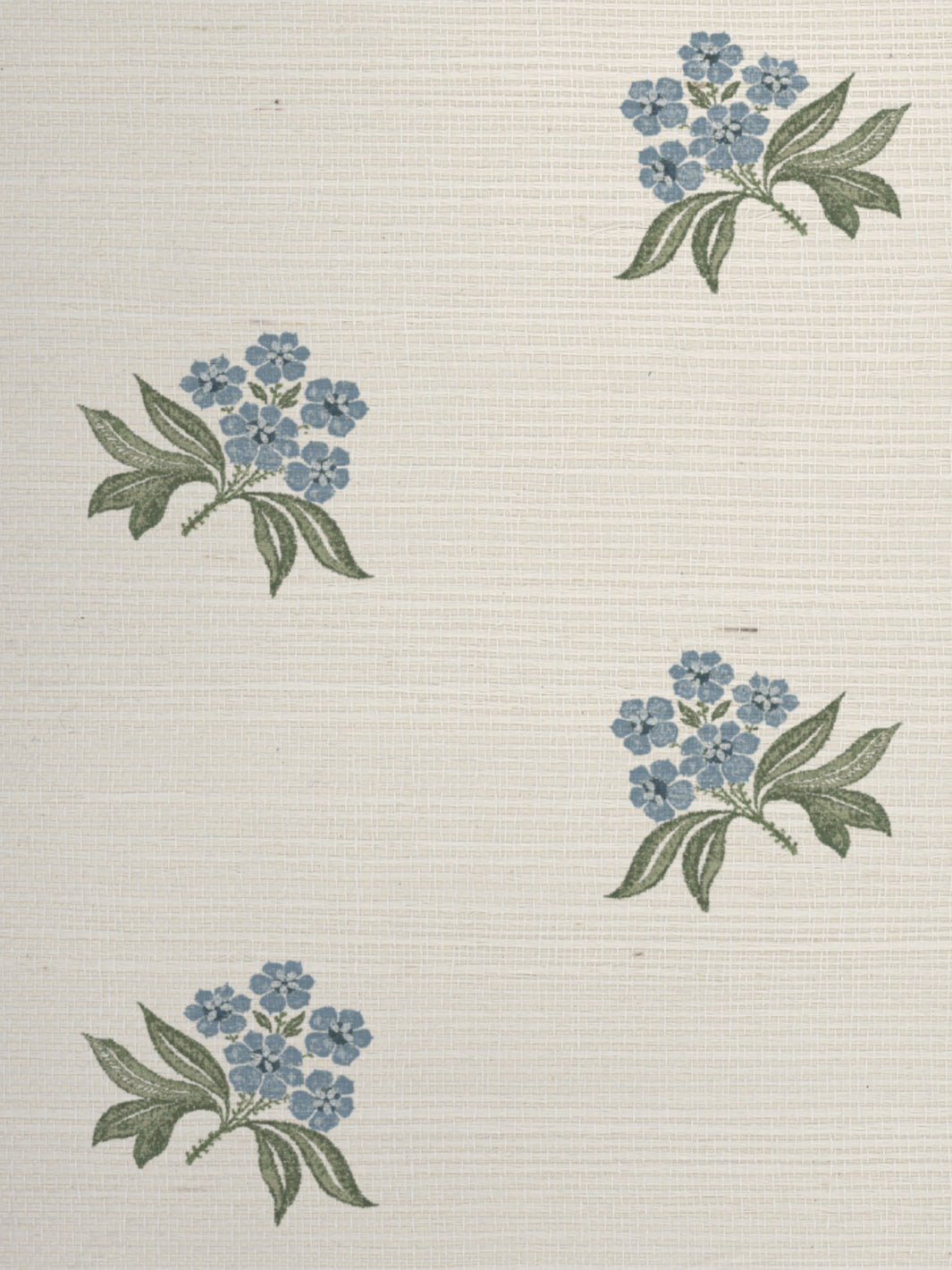 'Marian Ditsy' Grasscloth Wallpaper by Nathan Turner - Blue Green