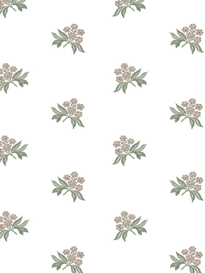 'Marian Ditsy' Wallpaper by Nathan Turner - Taupe Green