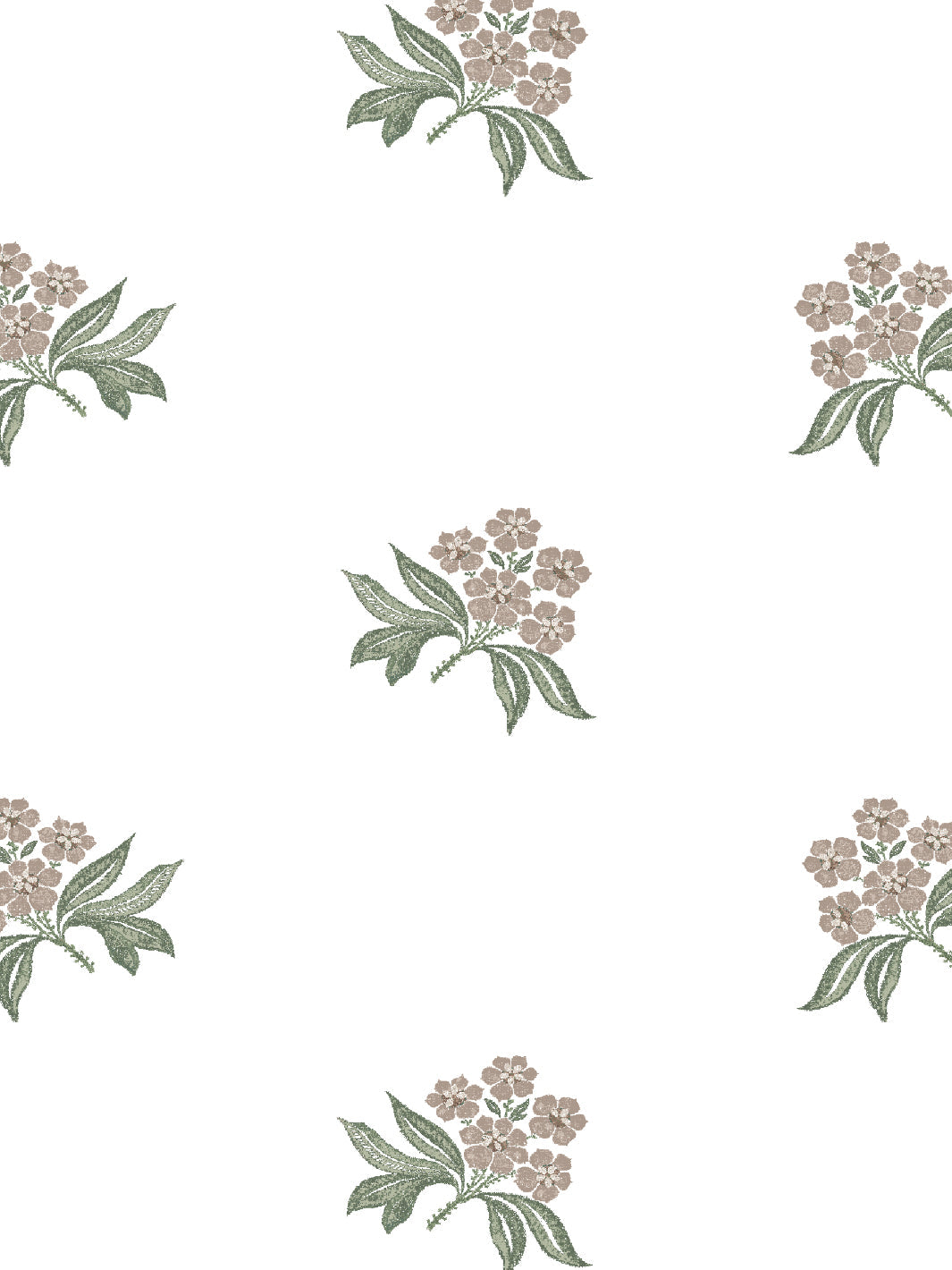 'Marian Ditsy' Wallpaper by Nathan Turner - Taupe Green
