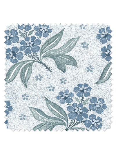 'Marian' Linen Fabric by Nathan Turner - Aqua
