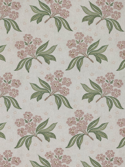 'Marian' Linen Fabric by Nathan Turner - Pink Green