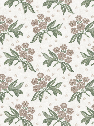 'Marian' Wallpaper by Nathan Turner - Taupe Green