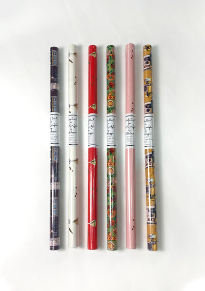 'Martini' Gift Wrap by Carly Beck - Lobby White