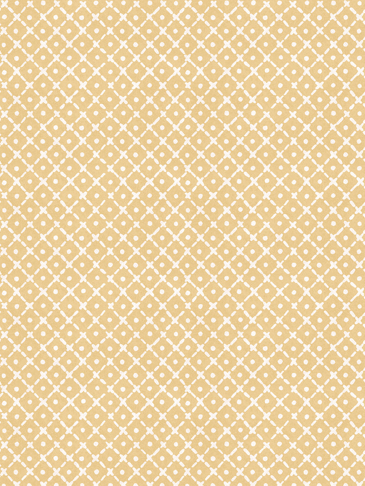 'Matelassé' Wallpaper by Clare V. - Buttercream