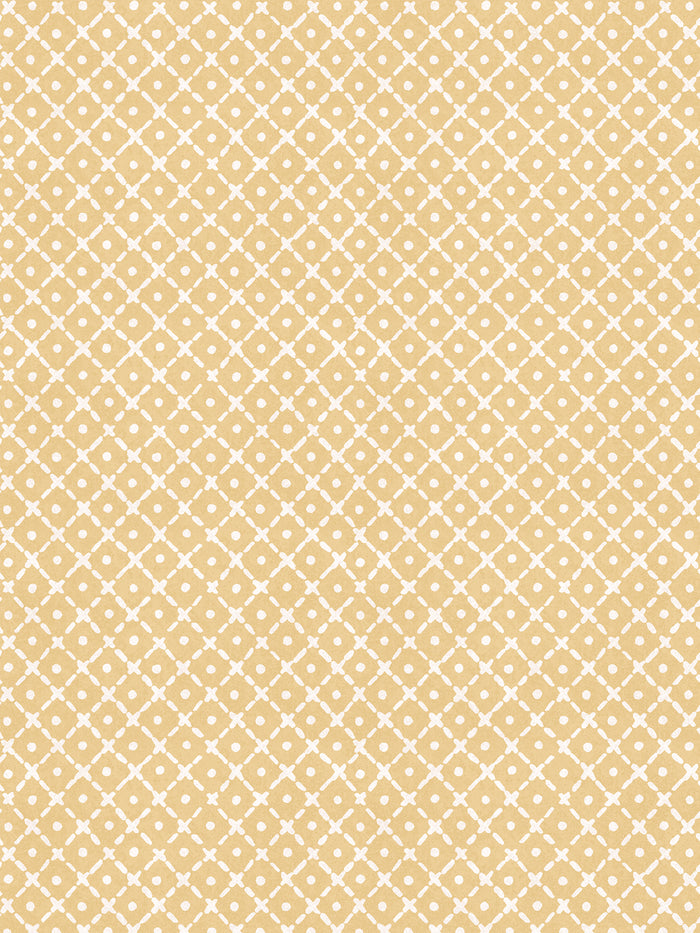 'Matelassé' Wallpaper by Clare V. - Buttercream