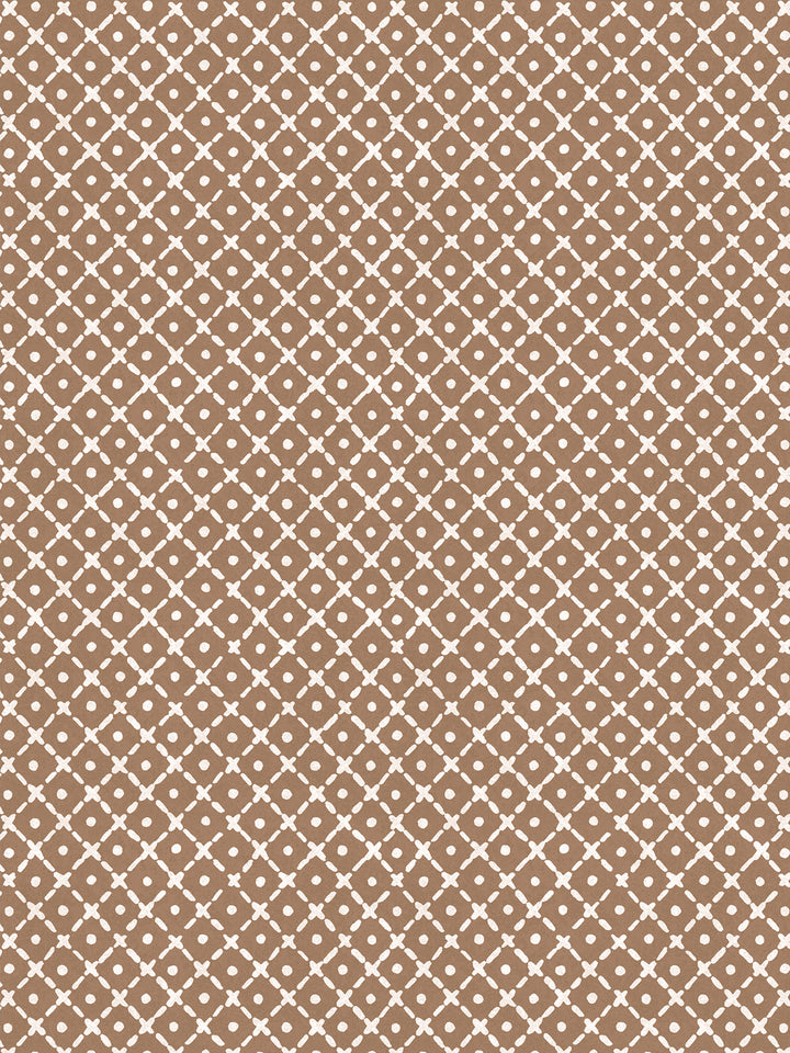 'Matelassé' Wallpaper by Clare V. - Clay Cream