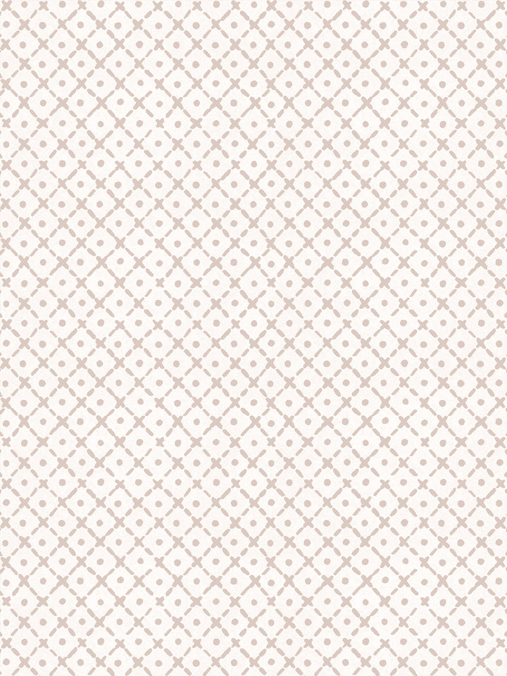 'Matelassé' Wallpaper by Clare V. - Dove Cream