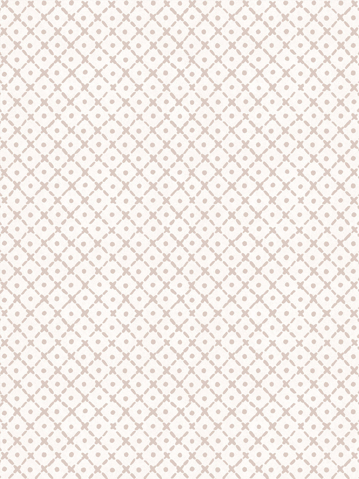 'Matelassé' Wallpaper by Clare V. - Dove Cream