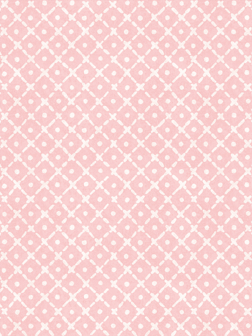 'Matelassé' Wallpaper by Clare V. - Pink Petal