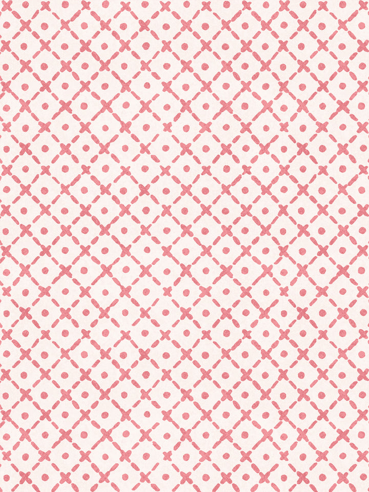 'Matelassé' Wallpaper by Clare V. - Rouge Cream
