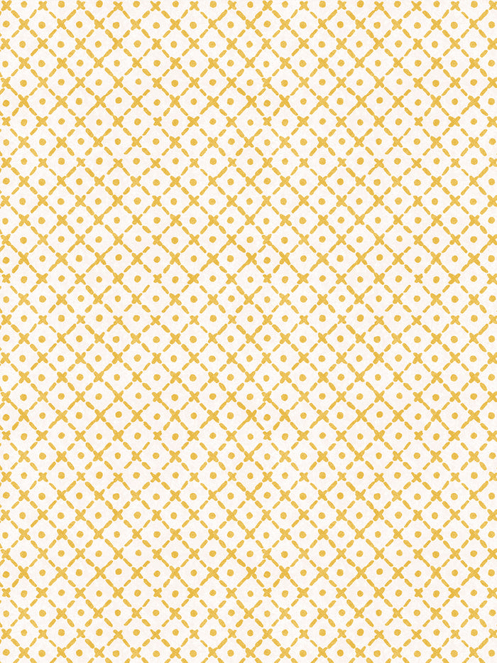 'Matelassé' Wallpaper by Clare V. - Yellow