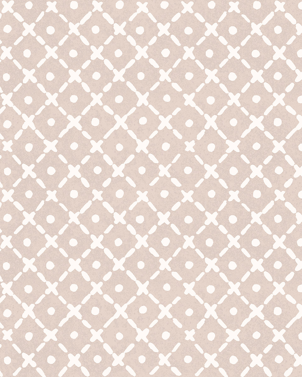 'Matelassé' Wallpaper by Clare V. - Bisque Cream