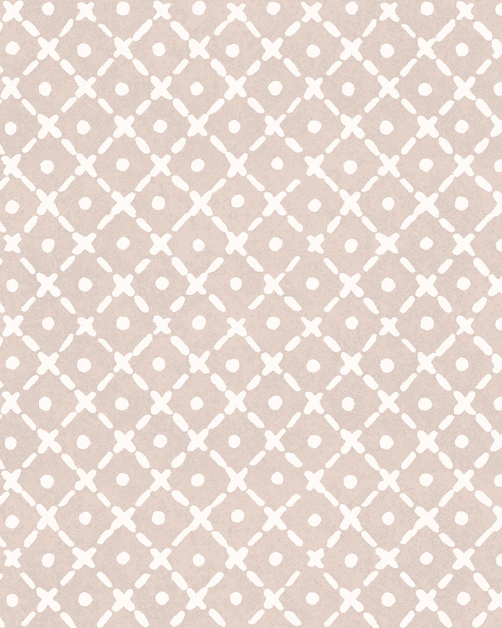 'Matelassé' Wallpaper by Clare V. - Bisque Cream