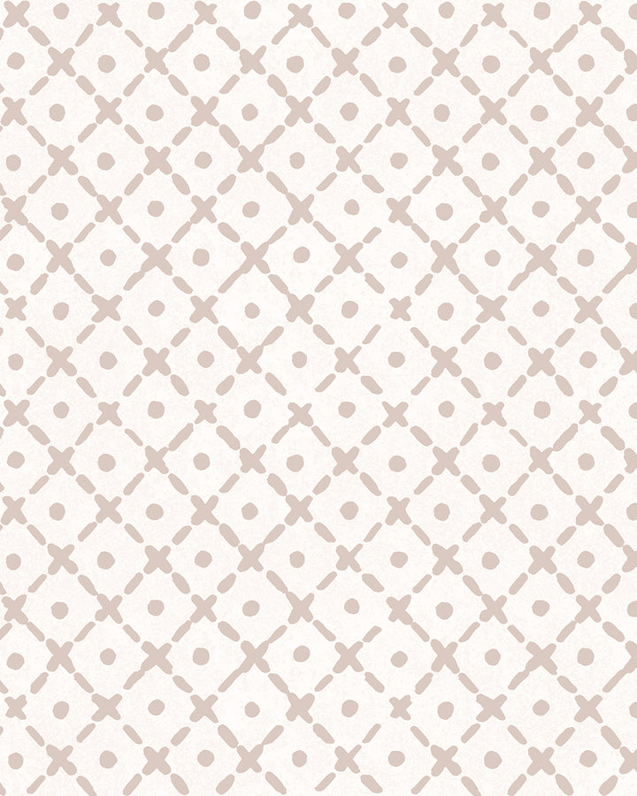 'Matelassé' Wallpaper by Clare V. - Dove Cream