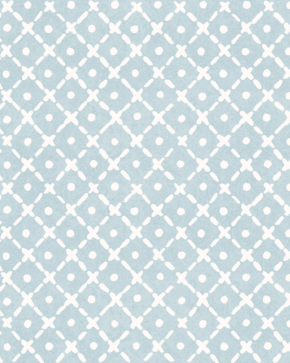 'Matelassé' Wallpaper by Clare V. - Powder