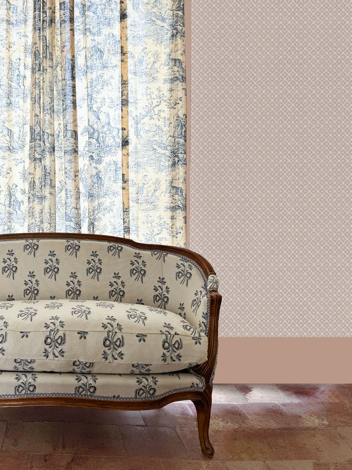 'Matelassé' Wallpaper by Clare V. - Bisque Cream