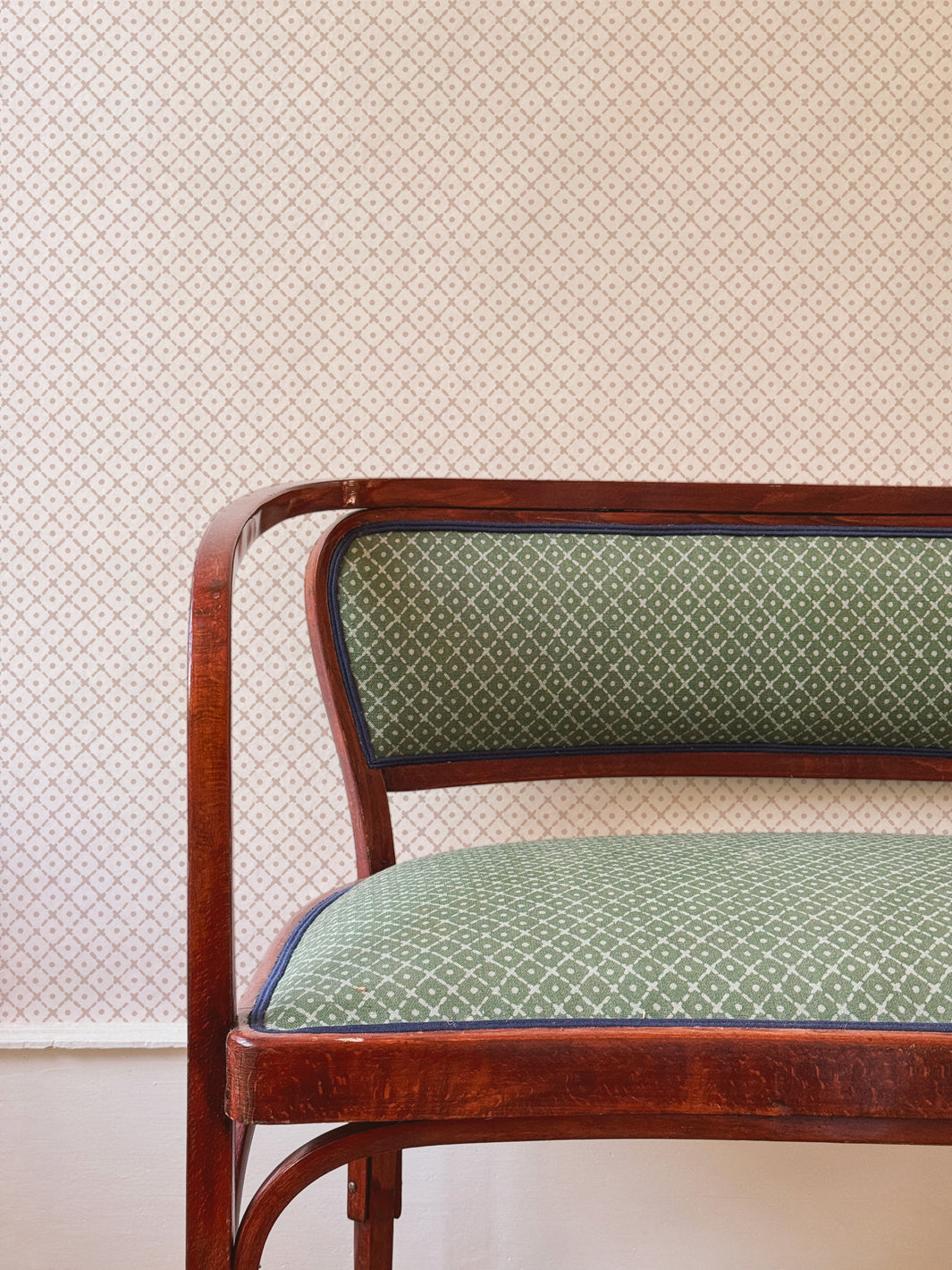'Matelassé' Wallpaper by Clare V. - Dove Cream