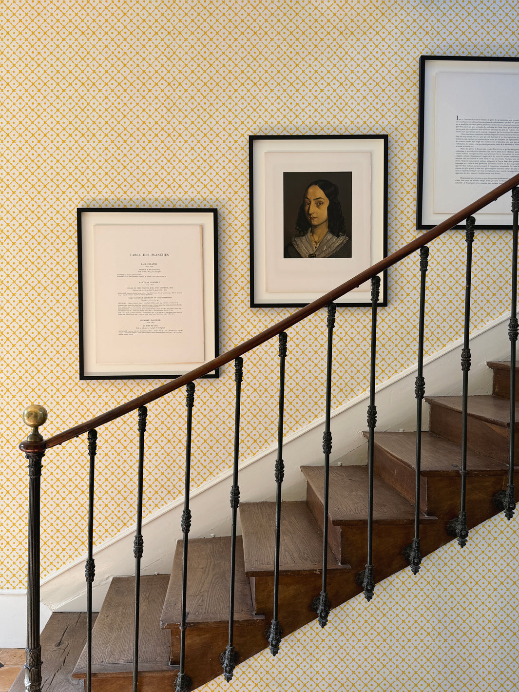 'Matelassé' Wallpaper by Clare V. - Yellow