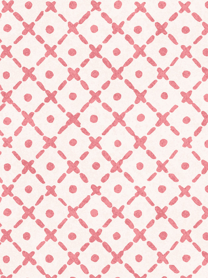 'Matelassé' Wallpaper by Clare V. - Rouge Cream