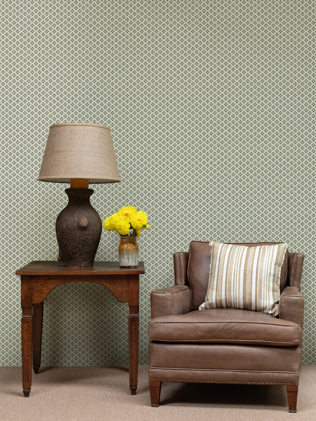medallion all over wallpaper by nathan turner green