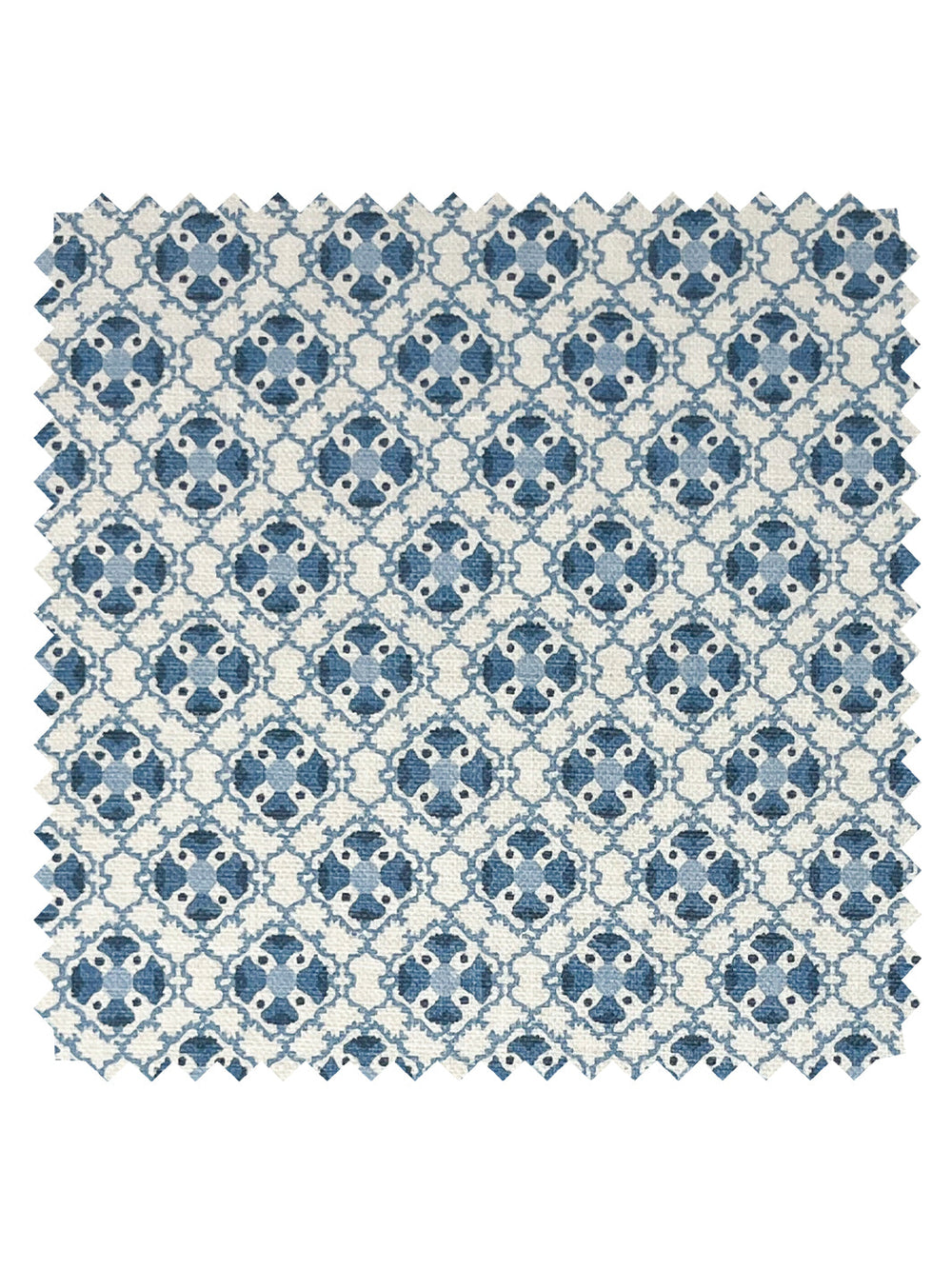 medallion allover linen fabric by nathan turner blue