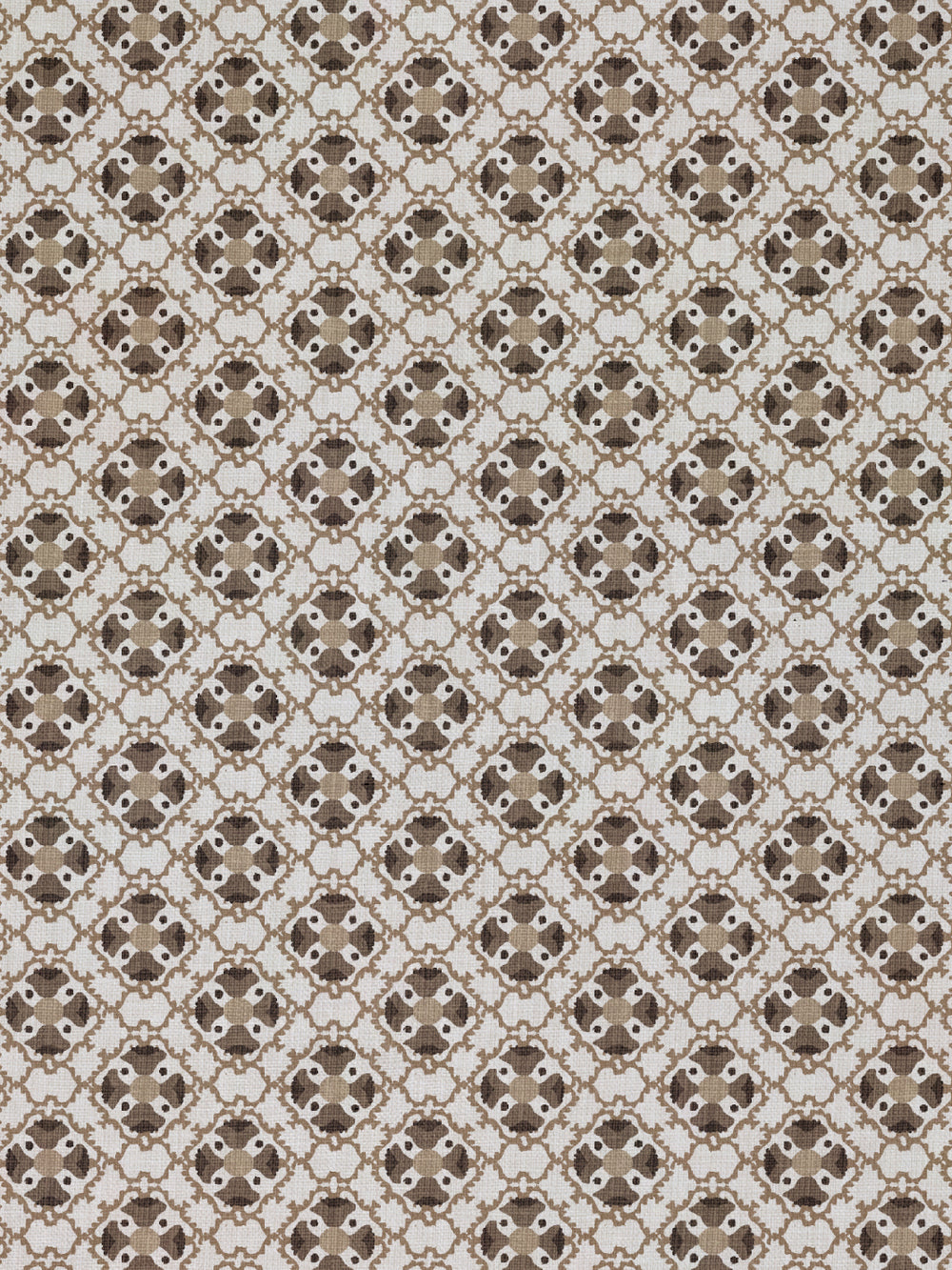 medallion allover linen fabric by nathan turner brown