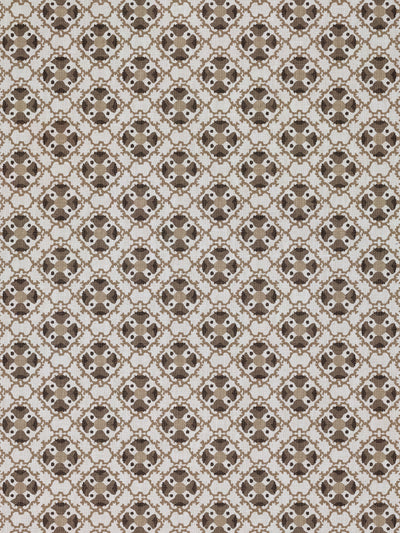 medallion allover linen fabric by nathan turner brown