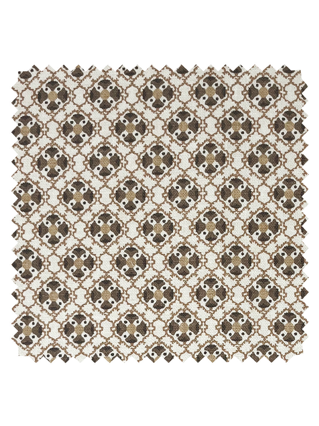 medallion allover linen fabric by nathan turner brown