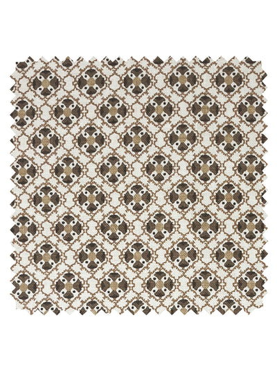 medallion allover linen fabric by nathan turner brown