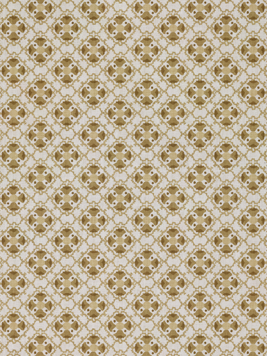 'Medallion All Over' Linen Fabric by Nathan Turner - Gold