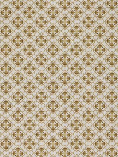'Medallion All Over' Linen Fabric by Nathan Turner - Gold