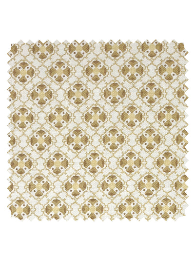 'Medallion All Over' Linen Fabric by Nathan Turner - Gold
