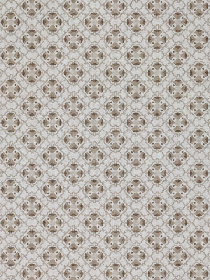 medallion allover linen fabric by nathan turner neutral