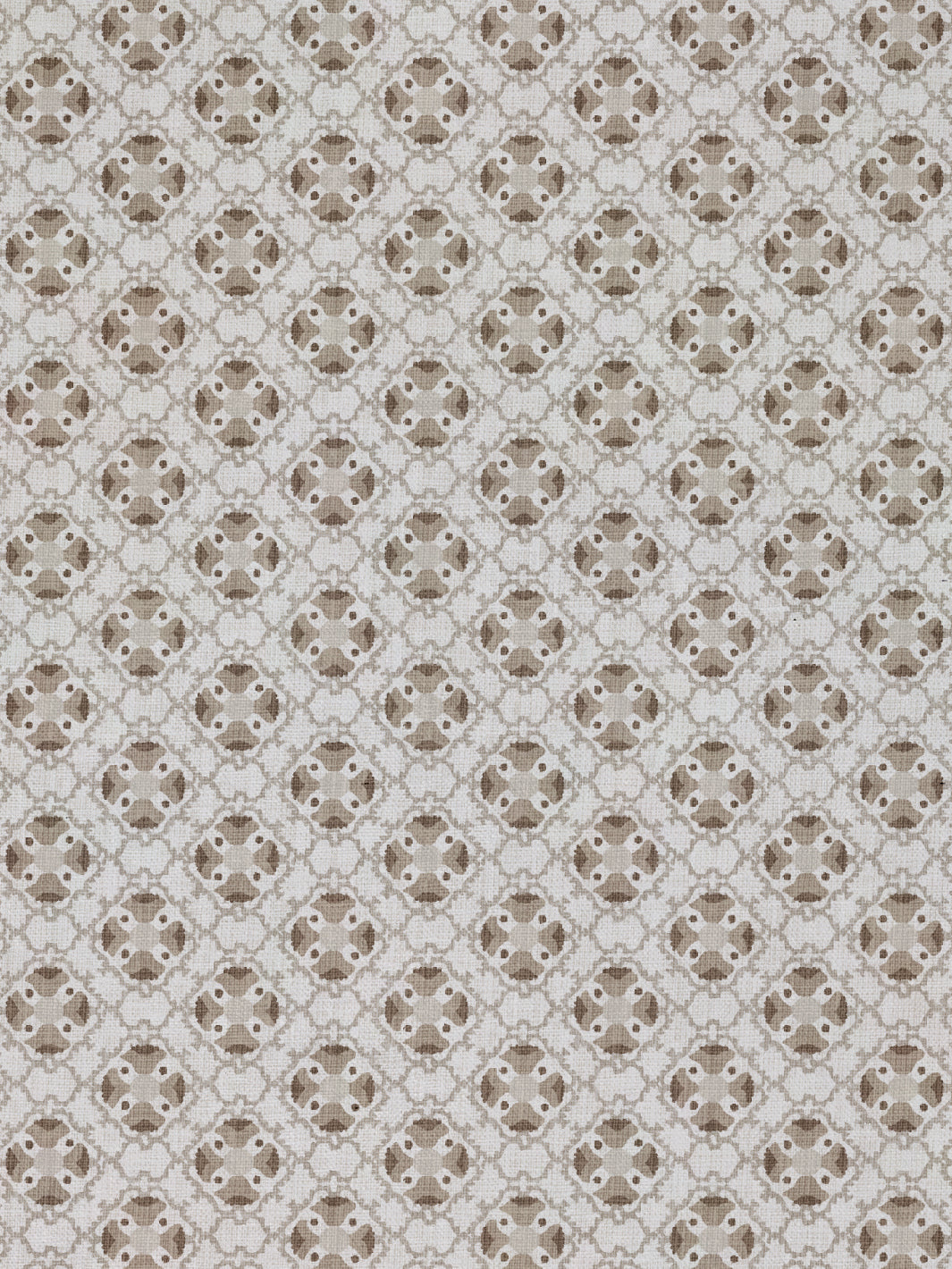 'Medallion All Over' Linen Fabric by Nathan Turner - Neutral