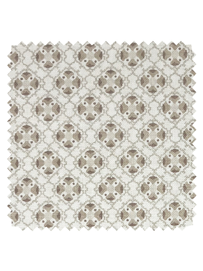 Medallion All Over' Linen Fabric by Nathan Turner - Neutral