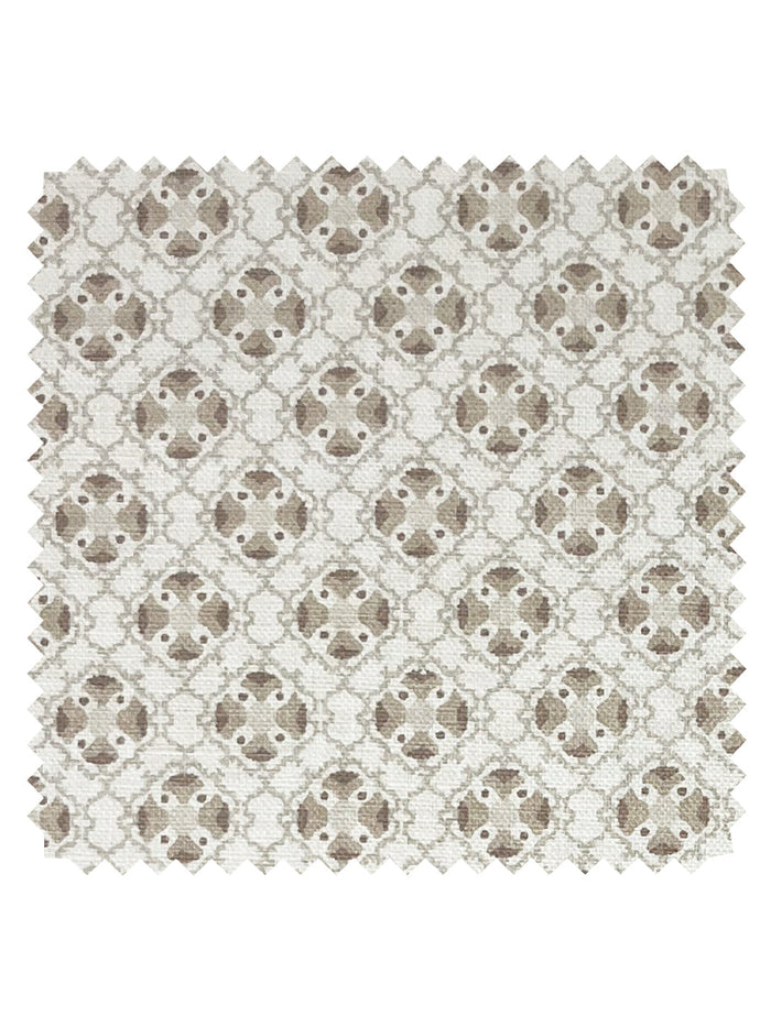 'Medallion All Over' Linen Fabric by Nathan Turner - Neutral