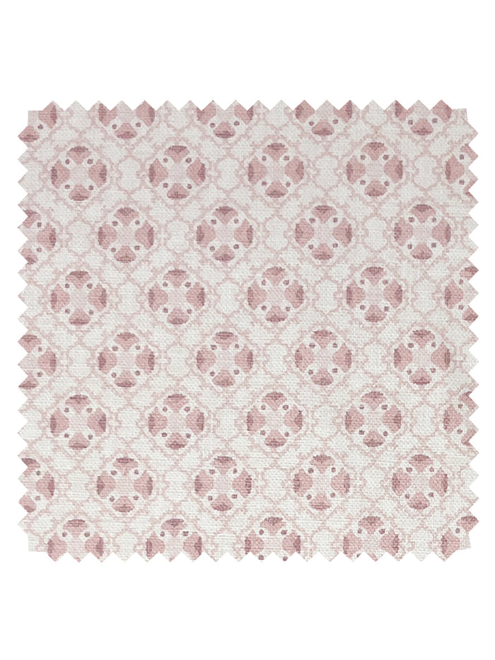 Medallion All Over' Linen Fabric by Nathan Turner - Pink