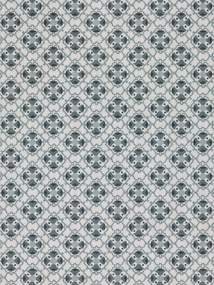 medallion allover linen fabric by nathan turner sage