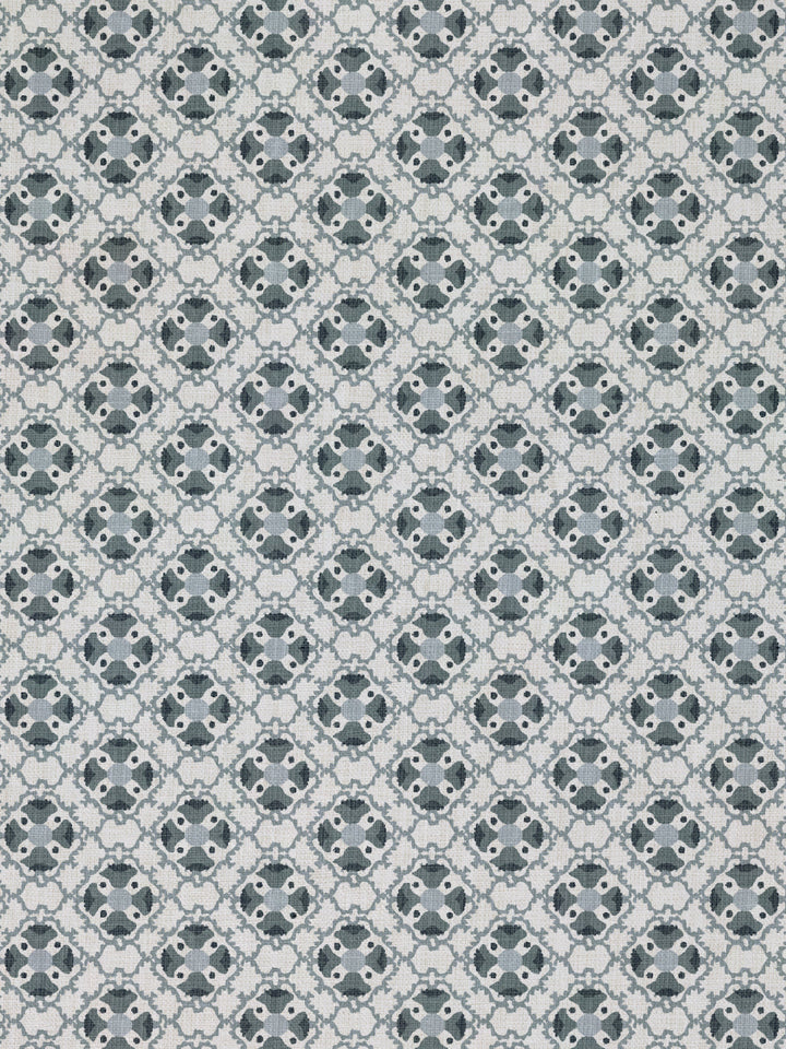medallion allover linen fabric by nathan turner sage