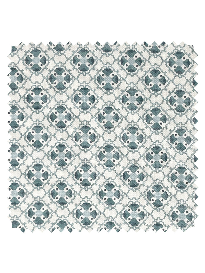 Medallion All Over' Linen Fabric by Nathan Turner - Sage