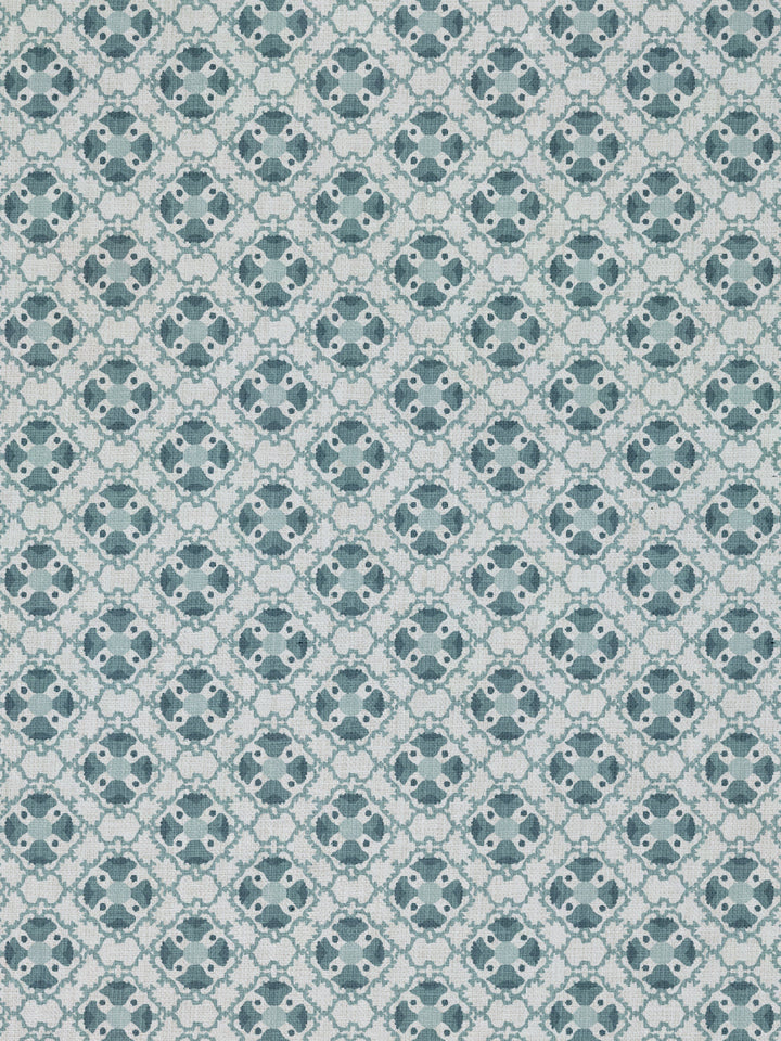 medallion allover linen fabric by nathan turner seafoam