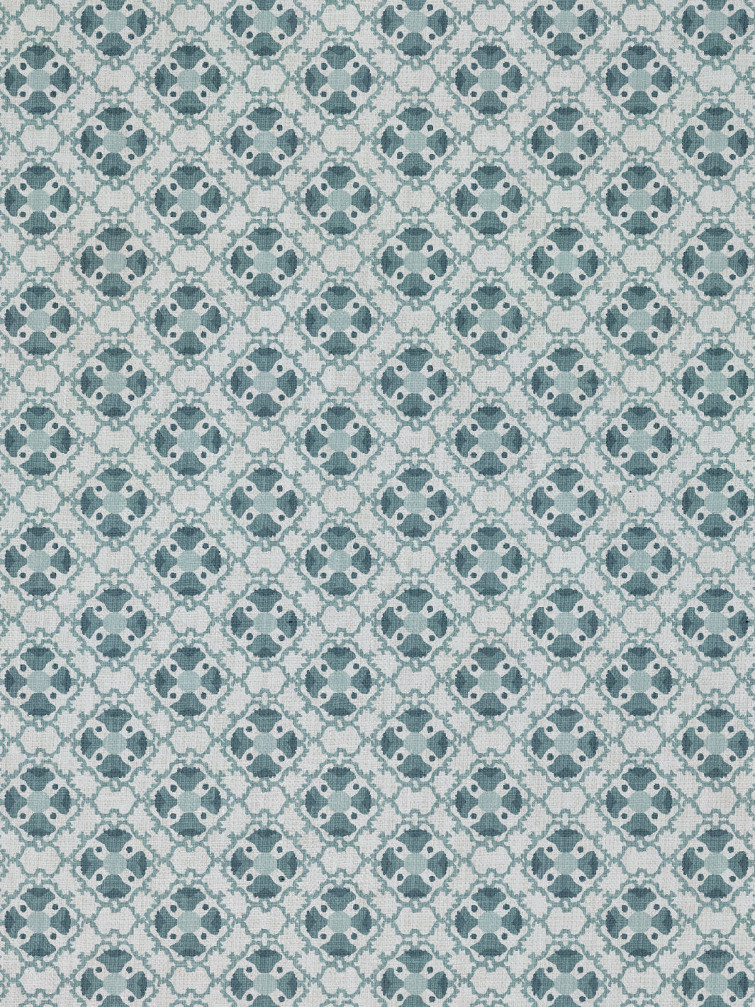 'Medallion All Over' Linen Fabric by Nathan Turner - Seafoam