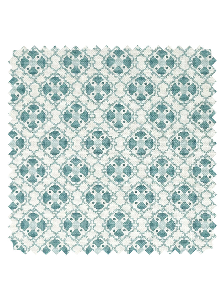 medallion allover linen fabric by nathan turner seafoam