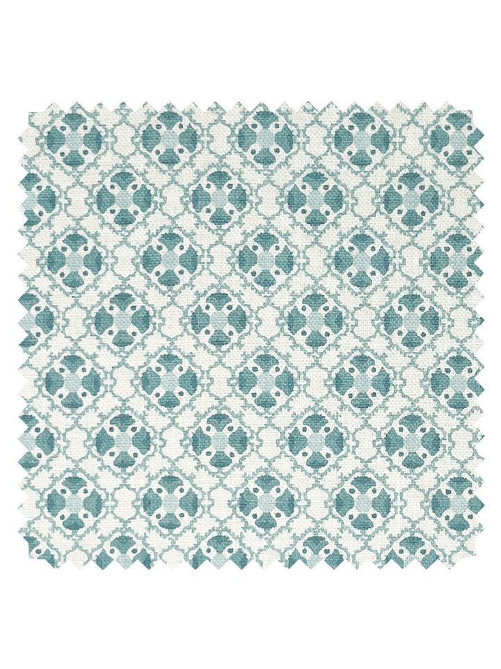 medallion allover linen fabric by nathan turner seafoam