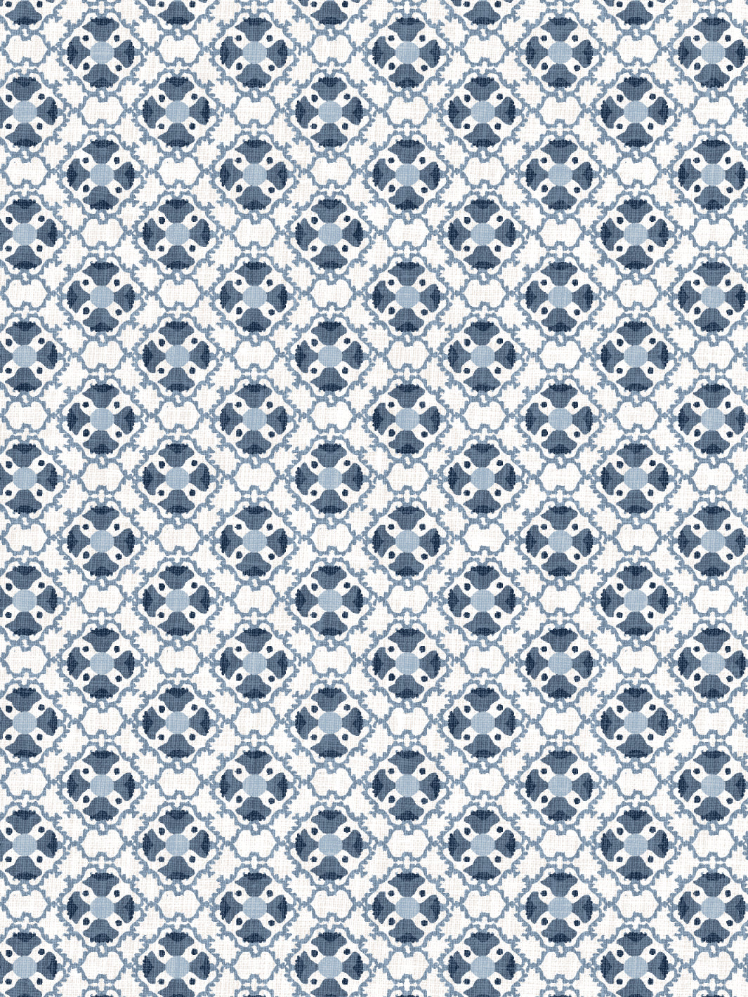 'Medallion All Over' Wallpaper by Nathan Turner - Darker Blue