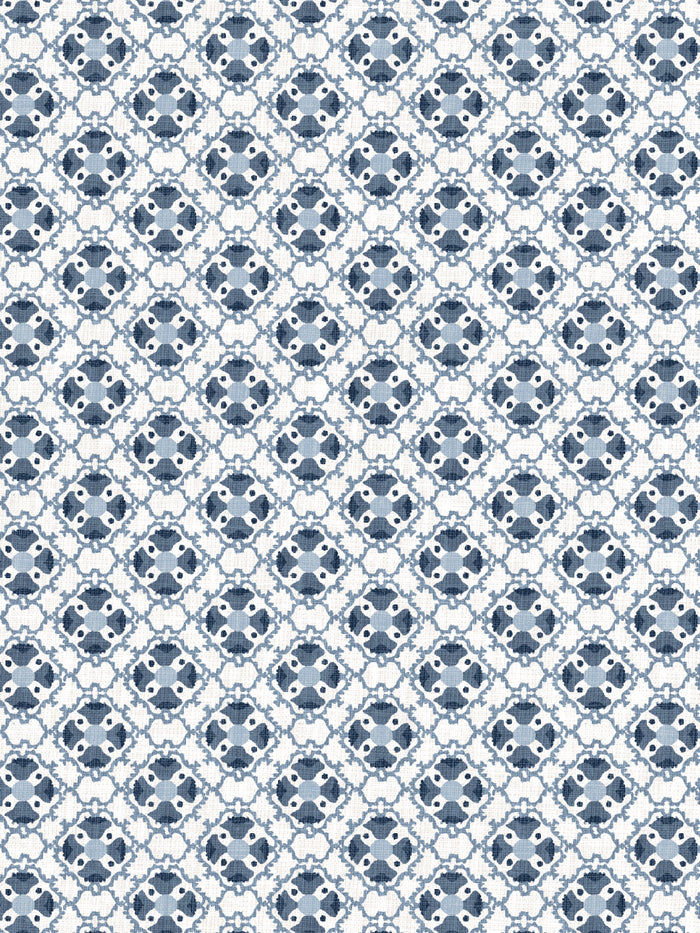 'Medallion All Over' Wallpaper by Nathan Turner - Darker Blue