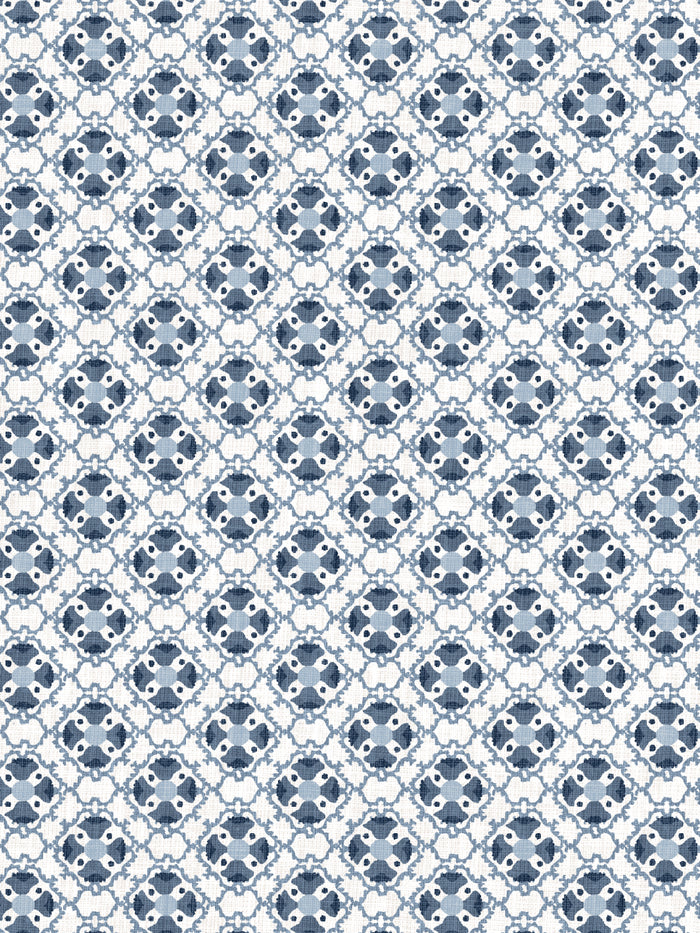 'Medallion All Over' Wallpaper by Nathan Turner - Darker Blue