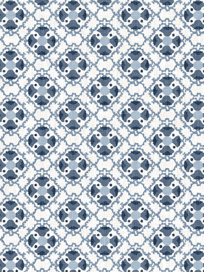 'Medallion All Over' Wallpaper by Nathan Turner - Darker Blue