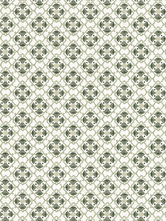 'Medallion All Over' Wallpaper by Nathan Turner - Green